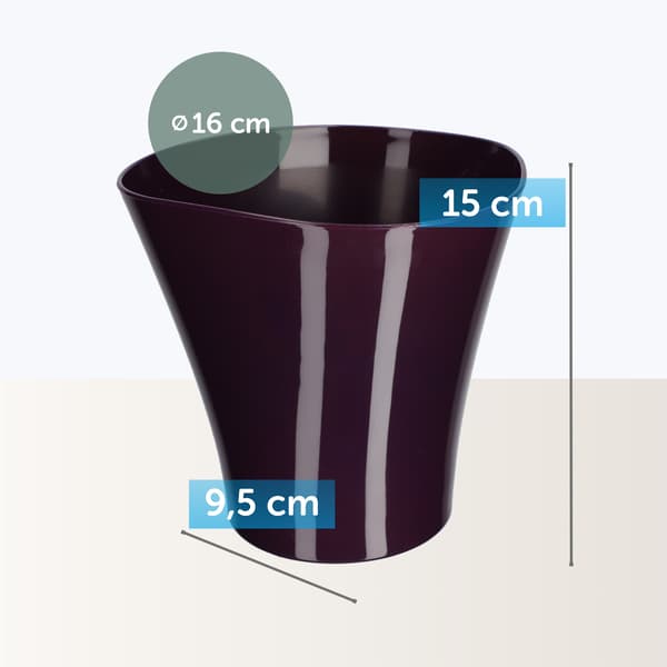 KADAX Urtepotte Blomsterpottedæksel Plastik Lilla 16cm