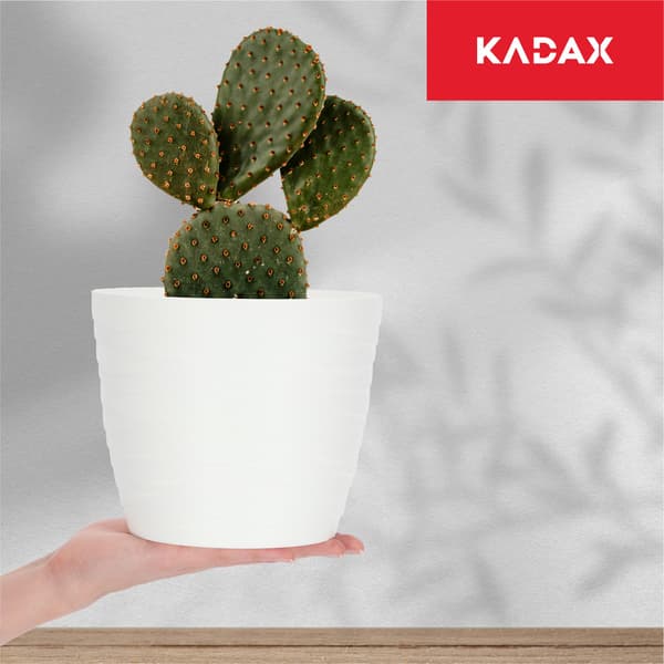 KADAX Urtepotte Plastikpotte til Blomster og Planter Hvid Rund 17 cm