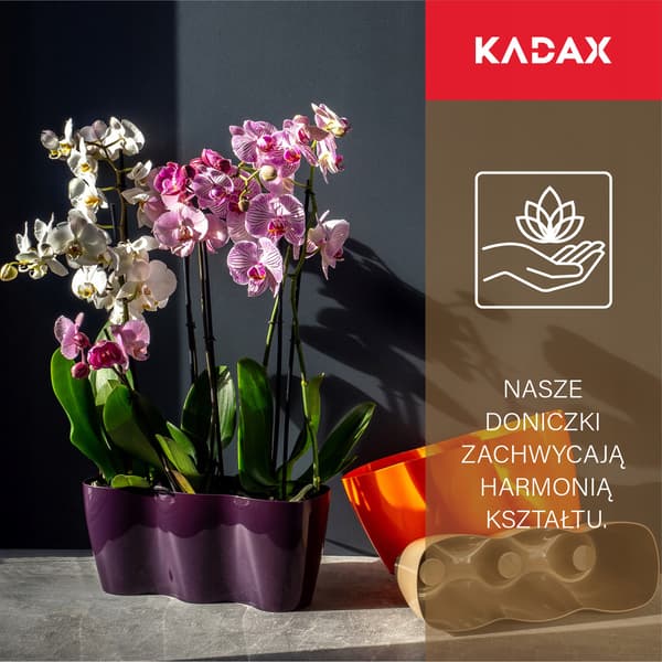 KADAX Urtepotte, Urtepotte, Plastik Urtepotte, Orkidé, 35 cm, Beige