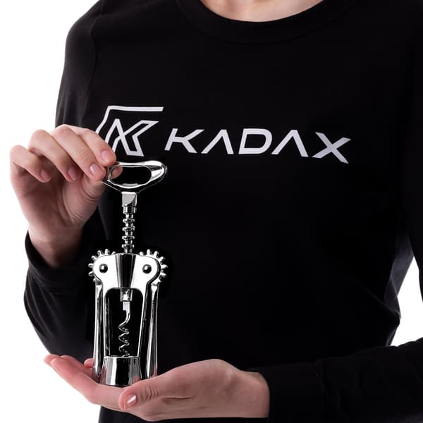KADAX Vin Ölöppnare Korkskruv 2-i-1 Flasköppnare Servitör Stål