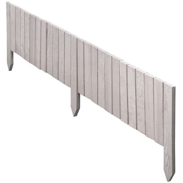 KADAX Palisade Trädgårdskant Trä Gräsmatta Indrivet Vitt 20x116