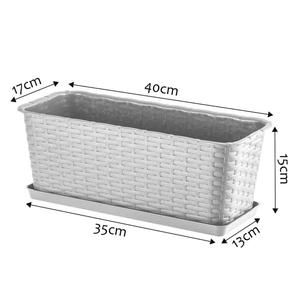 KADAX Balkonkasse Urtepotte Urtepotte med Stativ til Blomster Balustrade 40 cm