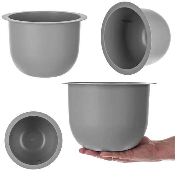 KADAX Loft Rund Blomkrukinsats, Grå 24 cm
