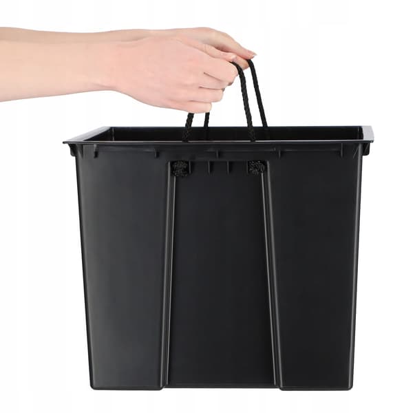 KADAX Urtepotte + Indsats Haveblomsterstativ Høj Sort Gloss 68cm