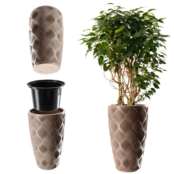 KADAX Blomkruka med insats 58 cm blomkruksskydd plast hög