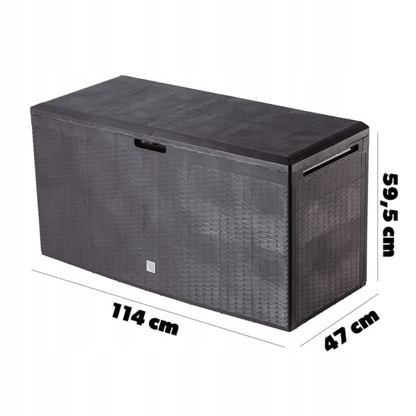 KADAX Haveboks Balkonboks 290L Til Have Balkon Terrasse Brun