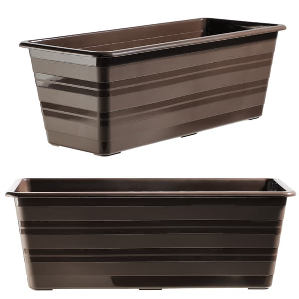 KADAX Balkonkasse 40 cm Urtepotte Urtepotte Balkon Brun