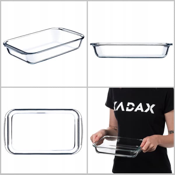 KADAX Liten 1 L Rektangulär Glasugnssäker Gryta