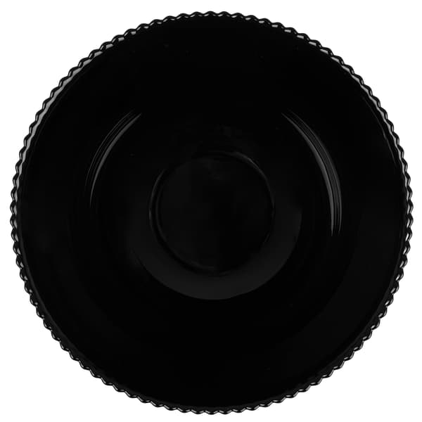 KADAX salatskål 20 cm glas til suppe, snacks, forretter, sort, rillet