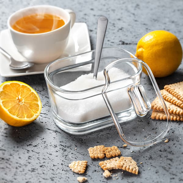 KADAX Sockerskål Sockerskål Med Lock Glas Sockerbehållare Elegant