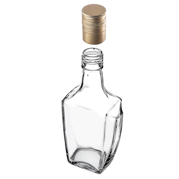 KADAX lasitinktuurapullo 250ml pitkällä kultakorkilla 50kpl.