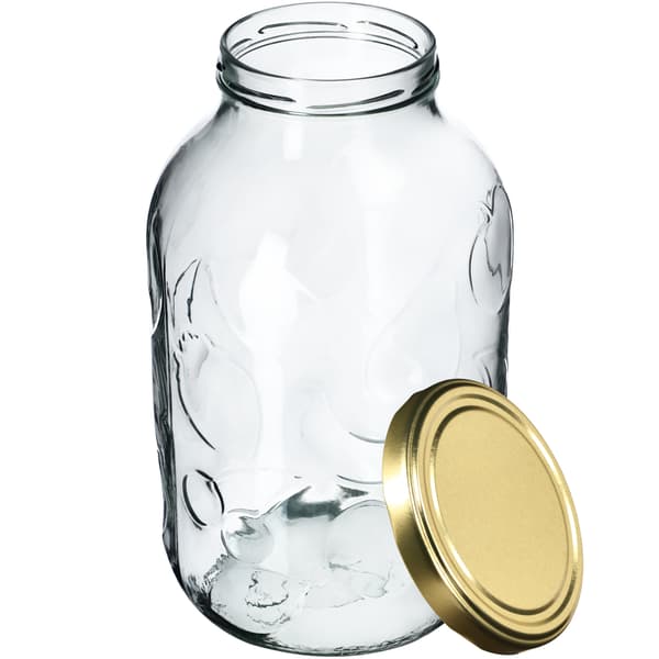 KADAX Glasburk 5L Gurka 5000ml + Kork Fi 100 Mönster