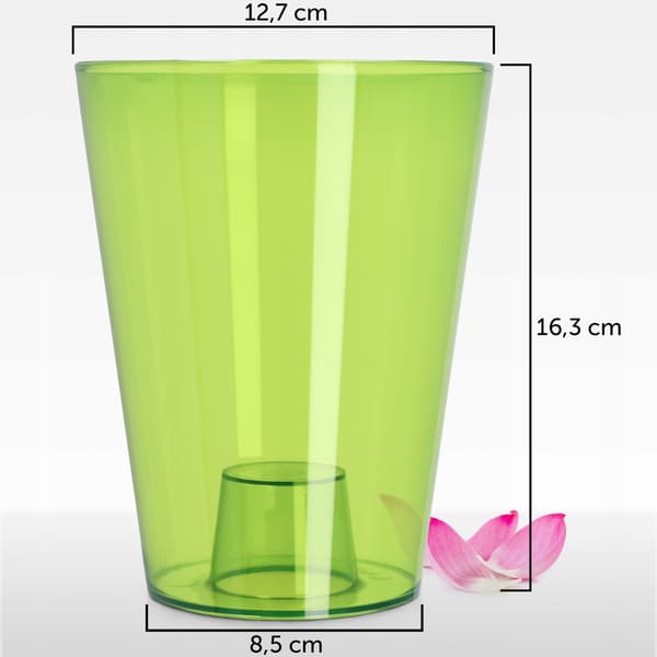 KADAX Urtepotteskjuler til Orkideer, Plastikplanter, 12 cm, Grøn, Kadax