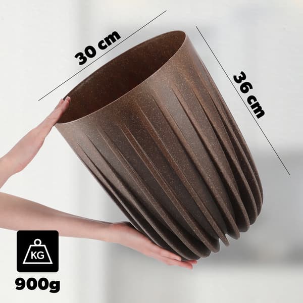 KADAX Urtepotte med Indsats 30x36cm Rund Plastlåg Indsats