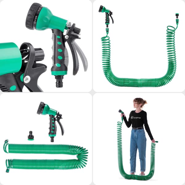 KADAX 30M Förlängbar Trädgårdsslang Kraftfull Sprinklerpistol Snabbkopplingsset