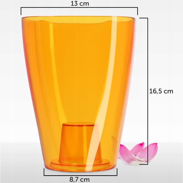 KADAX Blomkruka Orkidé Planter Plast Blomkruka Orange 13cm