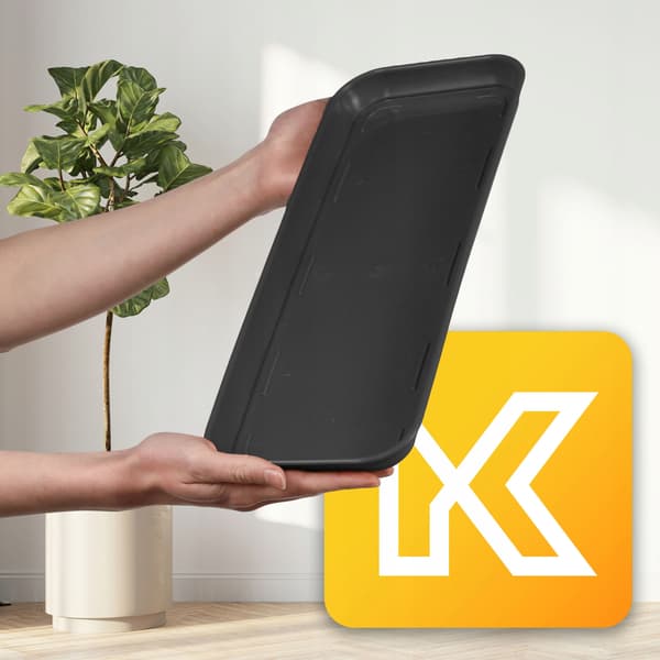 KADAX Urtepottestativ 40 cm Rektangulær Plastikbakke Antracit