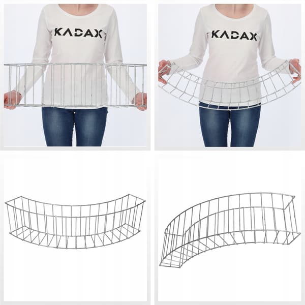 KADAX Gabionkruknät Trädgårdskant Gräsmatta 75 cm Stål