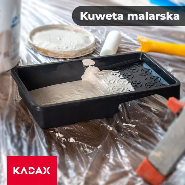 KADAX Stor Malerbakke 155x295 Mm Til Malerrulle Sæt Sort 6 Dele