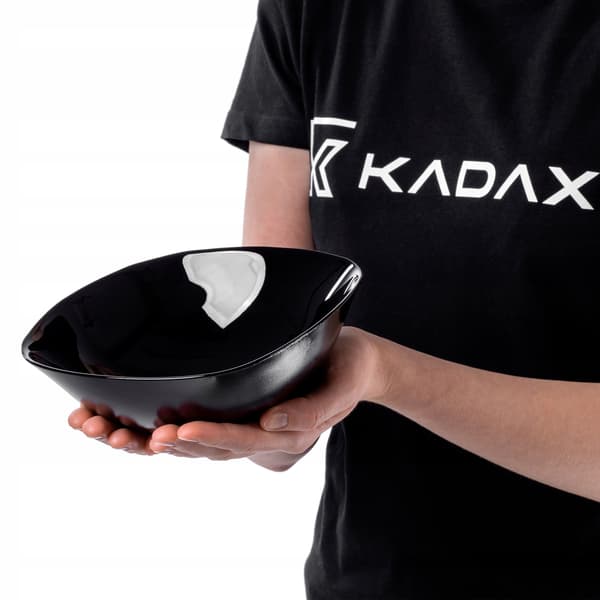 KADAX salatskål 19 cm glasskåle til suppe og snacks sæt med 6 sorte