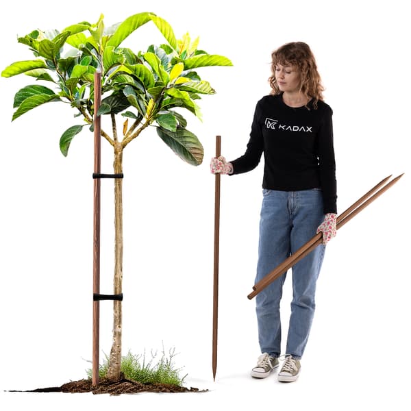 KADAX Træpæle Imprægnerede Pæle 120cm Støttepæl 20 stk. Dia 23 mm