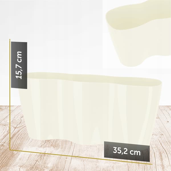 KADAX Urtepotte, Urtepotte, Skål, Blomsterfod, Plast, 35 cm, Creme
