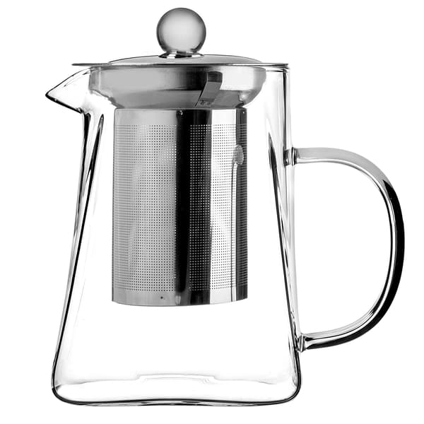 KADAX 650 ml värmebeständig tekanna i glas med teinfusionsrör för örtte