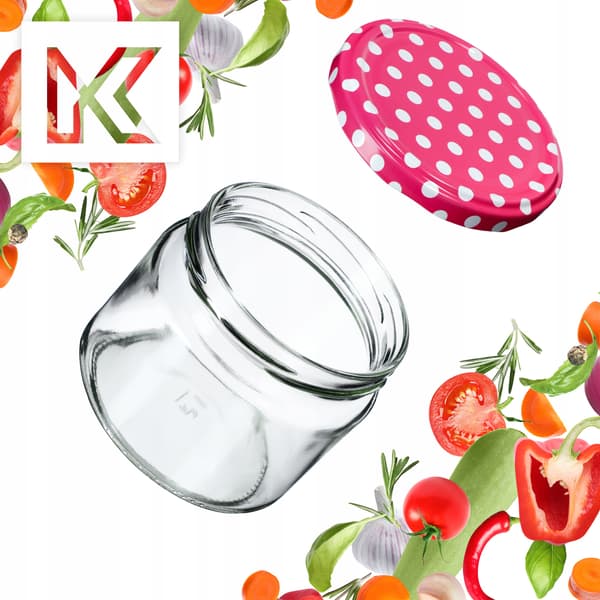 KADAX Sonka purkit 330ml 50kpl 82mm + kansi "Pink Peas"