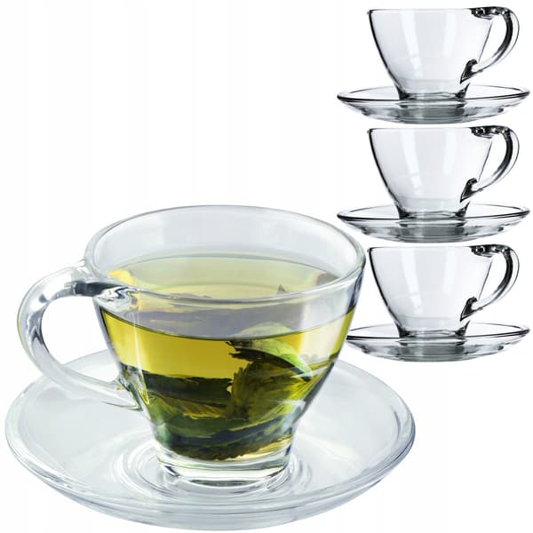 KADAX Kaffe- och tekoppset med fat 200 ml 4 delar