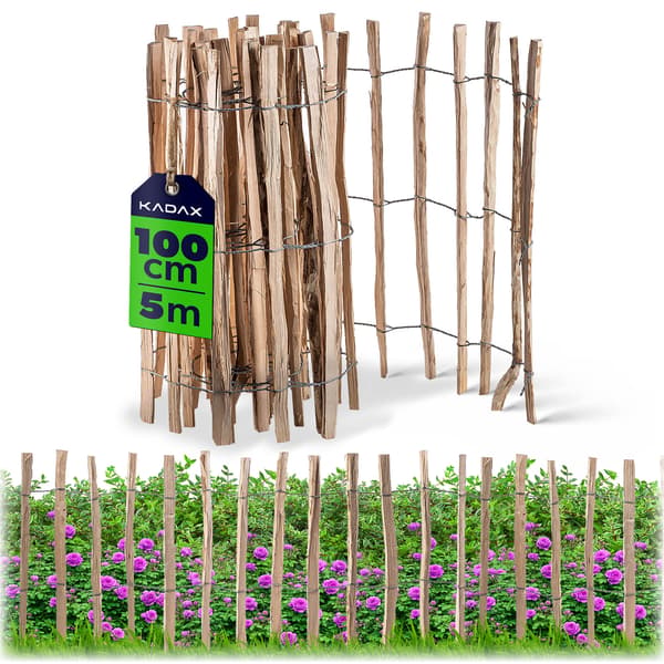 KADAX Hassel staket upprullbart skyddande trädgårdsstaket 500x100 7-9cm