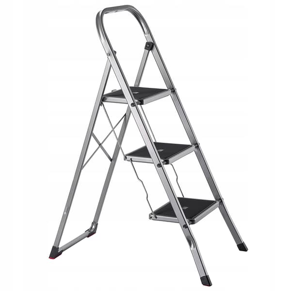 KADAX Aluminium Husholdningsstige 3 Trins Foldstige 150kg Solid