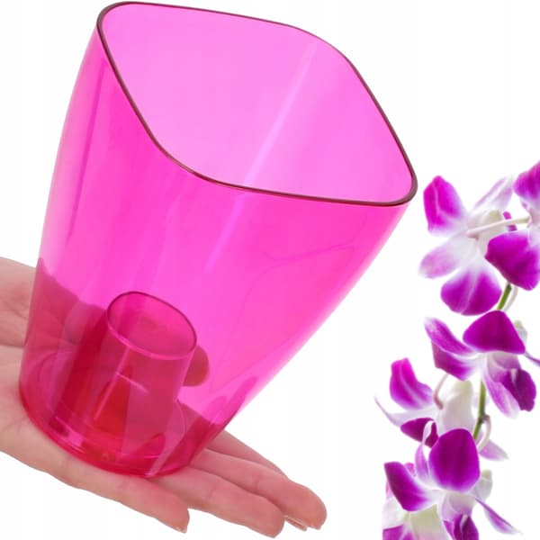 KADAX Urtepotte Orkidé Planter Plastik Urtepotte Lyserød Massiv 13cm
