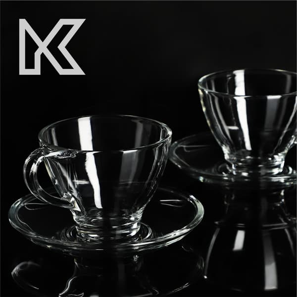 KADAX Kaffe- och tekoppset med fat 200 ml koppset 2 st