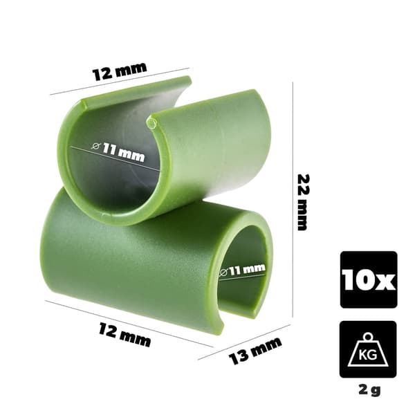 KADAX 10-pak tomatstangskrydsforbindelse 11 mm 90 grader