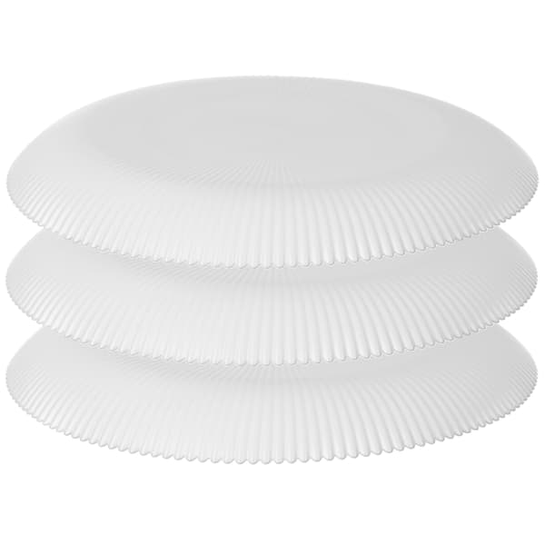 KADAX 3x Middagstallrikar 26,5 cm Stora Glastallriksset Räfflade