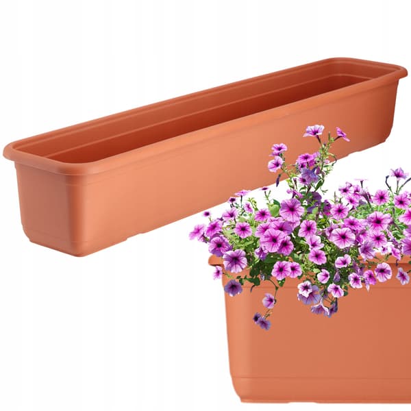 KADAX Balkonkasse Urtepotte 80 cm Plastik Aflang Urtepotte