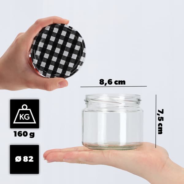 KADAX Słój Berti 330ml fi82 TO-330 pakiet 10szt +