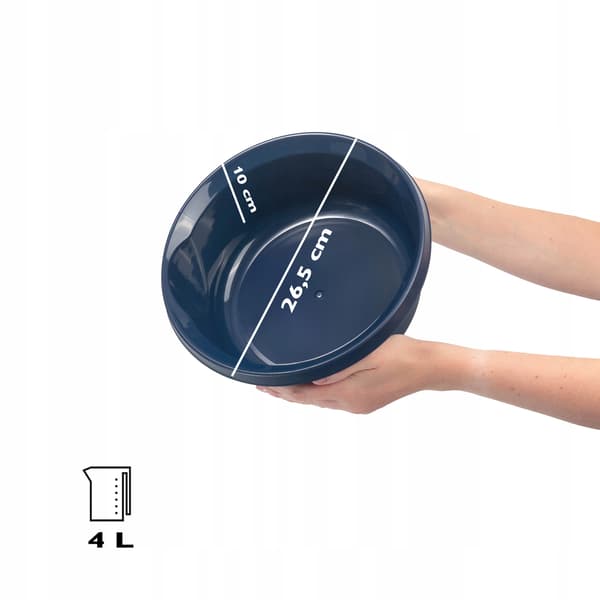 KADAX Tvättbalja 4L Rund Universalbalja i Plast
