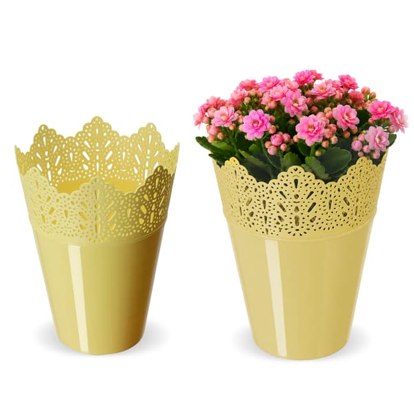 KADAX Blomkruka, Blomkruka, Lock, Hög, Plast, 12 cm, Gul