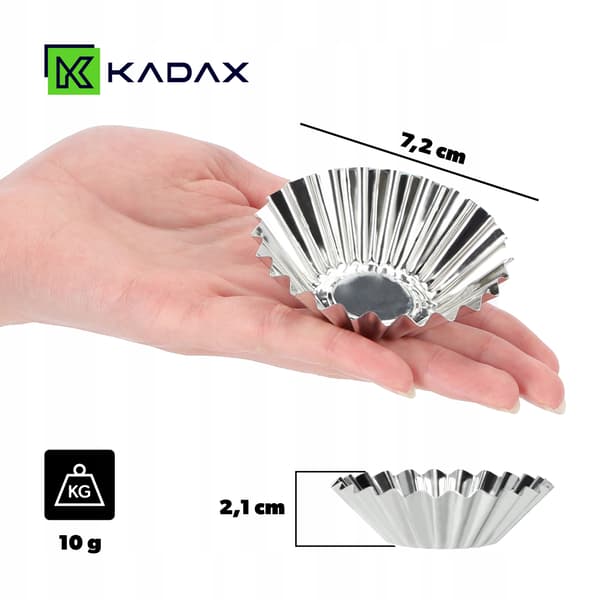 KADAX Set med 10 metallformar för muffins, cupcakes och tartlets 7 cm
