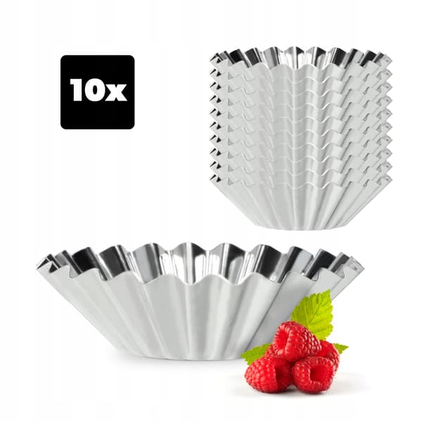 KADAX Set med 10 metallformar för muffins, cupcakes och tartlets 7 cm