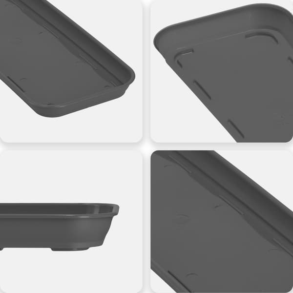 KADAX Urtepottestativ 60 cm Rektangulær Plastikbakke Antracit