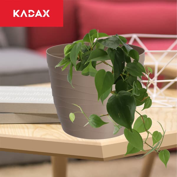 KADAX Urtepotte Plastiklåg til Blomster og Planter Beige Rund 13 cm