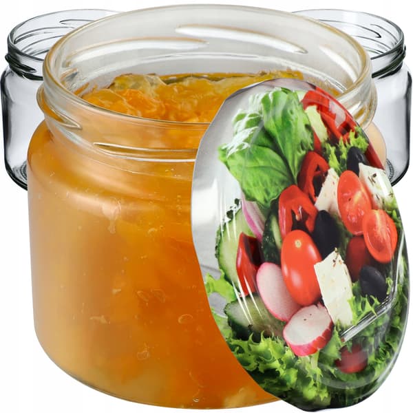 KADAX Sonka muurauspurkit 330ml 50kpl 82mm + kansi "Kasvissekoitus"