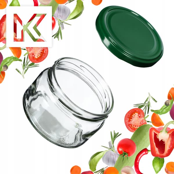 KADAX Denia purkituspurkit 250ml 10kpl 82mm + vihreä kansi