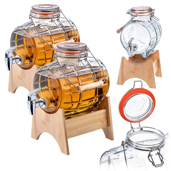 KADAX Barrel 2x 3L lasikannu hanalla Moonshine Alkoholi