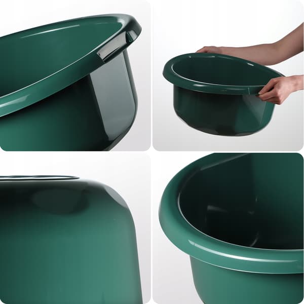 KADAX Tvättbalja 15L Stor Rund Plastbehållare
