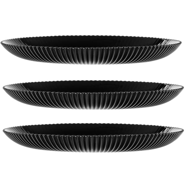 KADAX 3x Desserttallrikar 19 cm Kaktallrikar Räfflade Glastallrikar Små