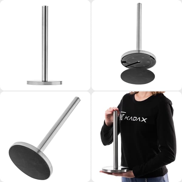 KADAX Ställ för pappershanddukar, stål, silver, kökshanddukar, stabil, 33 cm