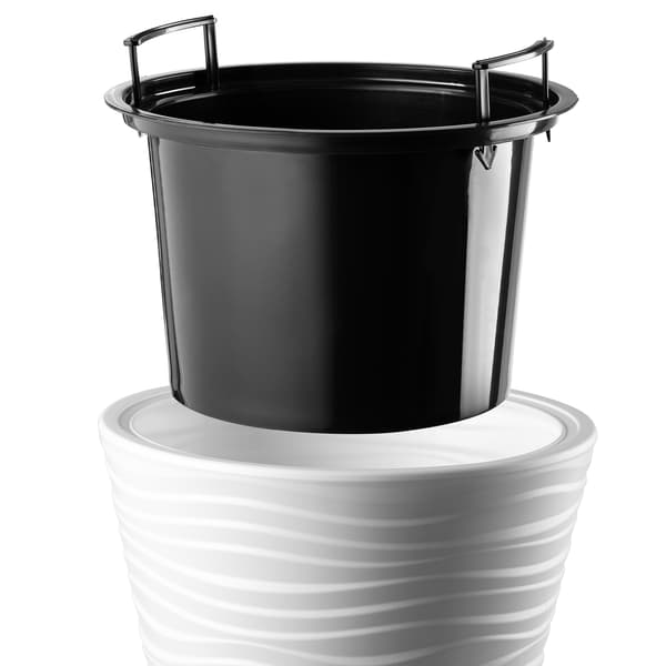 KADAX Urtepotte 35cm Låg med Indsats Urtepotte Hvid Plastik